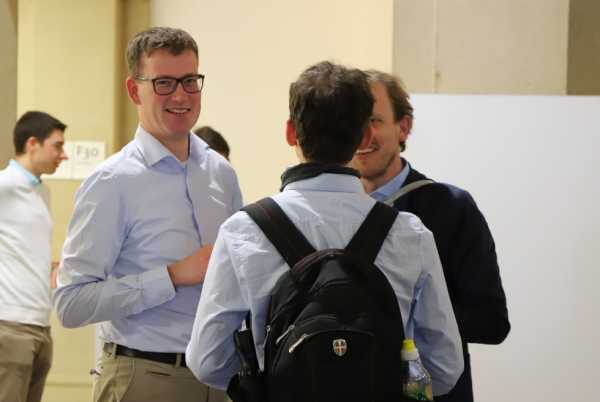 Dr. Christoph Klahn and Prof. Mirko Meboldt at the networking session during additivETH AM mini-sympoisium